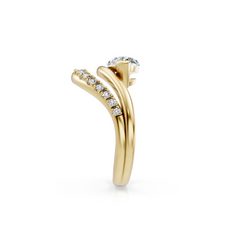 East West Marquise Natural Diamond Engagement Ring
