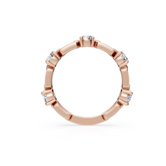 Gold and Lab Grown Diamond Link Ring