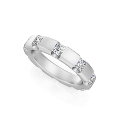 Princess Cut Diamond Bar Eternity Ring