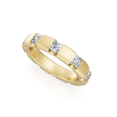 Princess Cut Diamond Bar Eternity Ring