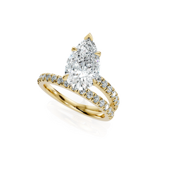 Pear Shape Lab Grown Diamond Wrap Engagement Ring