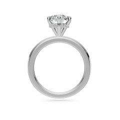 Marquise Cut Lab Grown Diamond Solitaire Engagement Ring With Hidden Halo