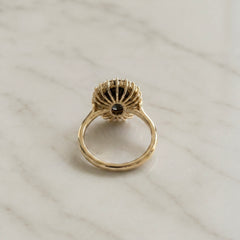 Yellow Gold Australian Opal and Diamond Cocktail Ring