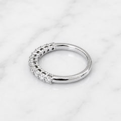 Platinum Stackable Claw Set Diamond Ring