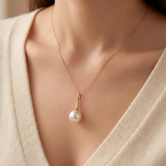 Australian South Sea Pearl & Pink Diamond Pendant