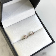Round Brilliant Cut Pink Diamond Stud Earrings
