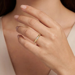 Lab Grown Diamond Starburst Wedding Band