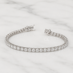 18k White Gold Lab Grown Diamond Tennis Bracelet - 5.04ct