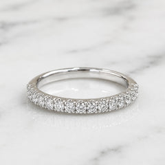 18k White Gold Stackable Nova Set Diamond Ring - 0.55ct